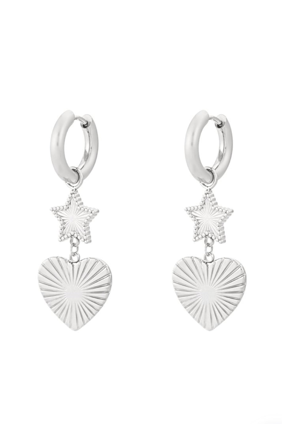 Starry love oorbellen zilver