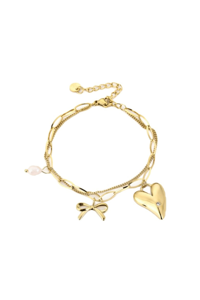 Girly armband goud