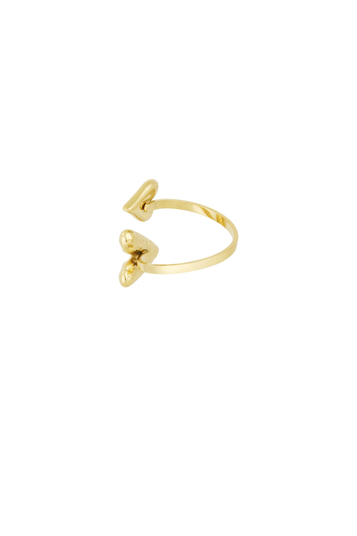 Double love ring goud