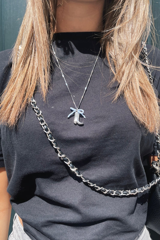 Girly cowgirl ketting zilver