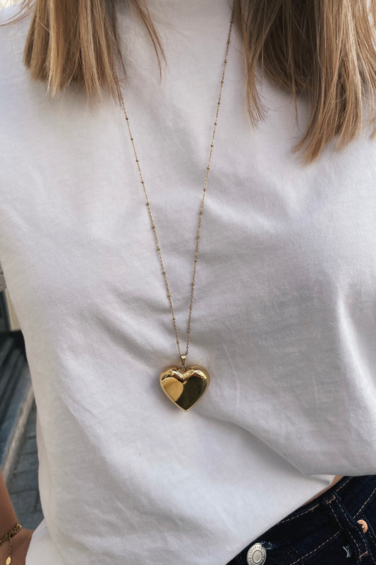 Iconic heart ketting goud