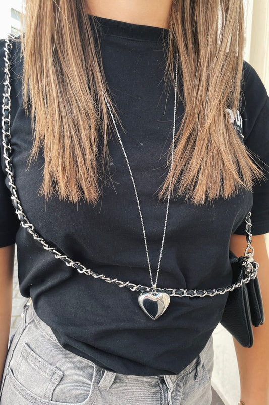 Iconic heart ketting zilver
