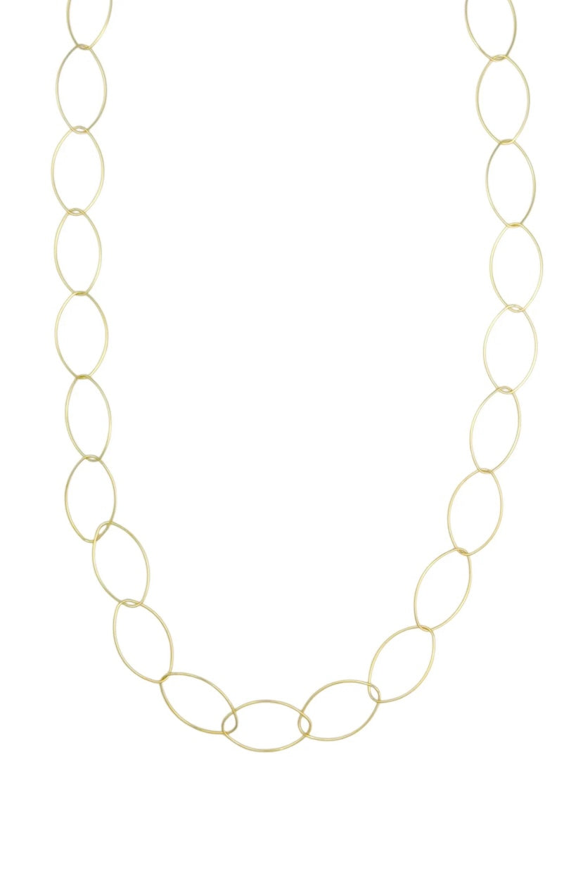 Oval lange ketting goud