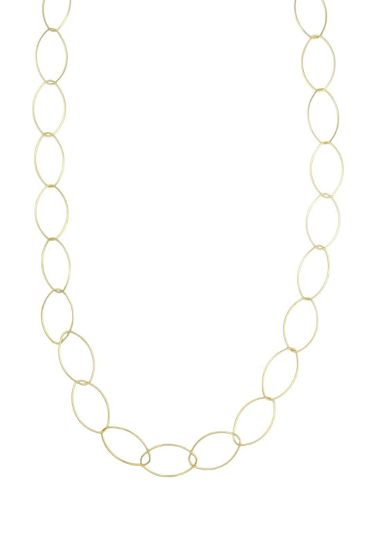 Oval lange ketting goud
