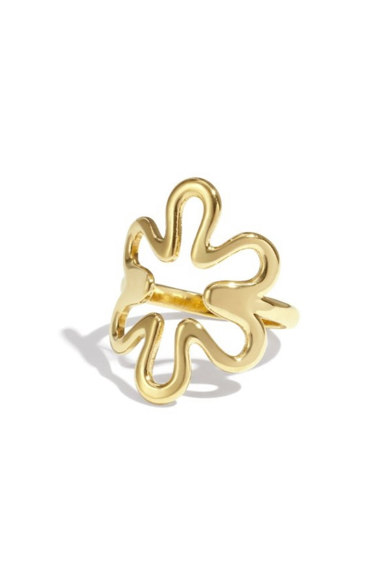 Blooming ring goud